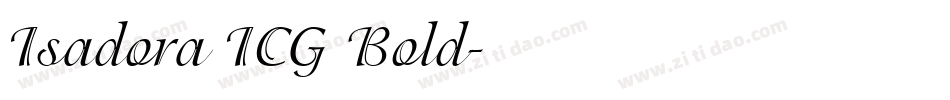 Isadora ICG Bold字体转换